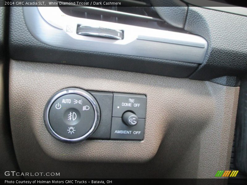 White Diamond Tricoat / Dark Cashmere 2014 GMC Acadia SLT