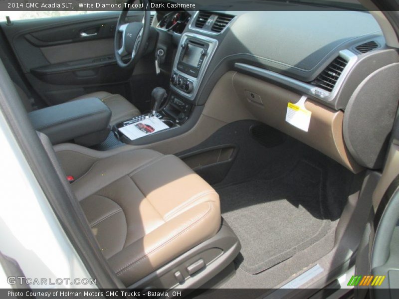White Diamond Tricoat / Dark Cashmere 2014 GMC Acadia SLT