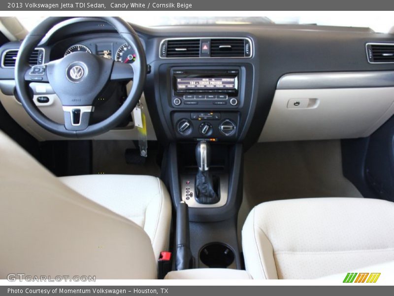 Candy White / Cornsilk Beige 2013 Volkswagen Jetta TDI Sedan