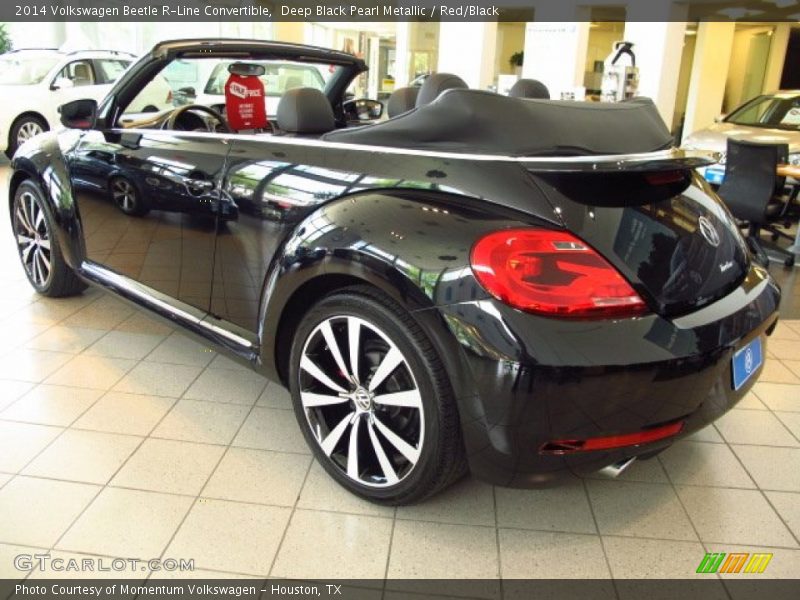 Deep Black Pearl Metallic / Red/Black 2014 Volkswagen Beetle R-Line Convertible