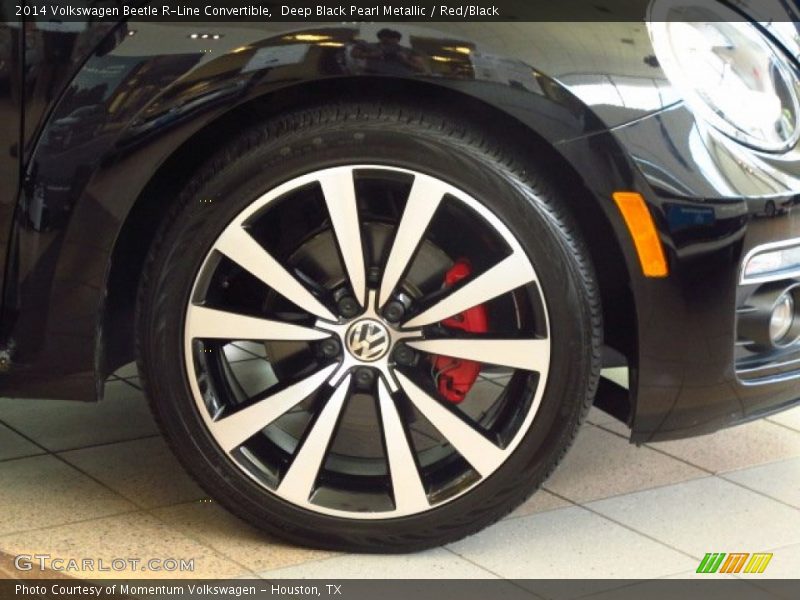 Deep Black Pearl Metallic / Red/Black 2014 Volkswagen Beetle R-Line Convertible