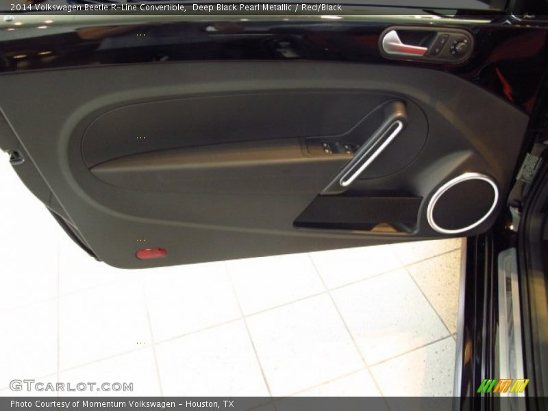 Deep Black Pearl Metallic / Red/Black 2014 Volkswagen Beetle R-Line Convertible