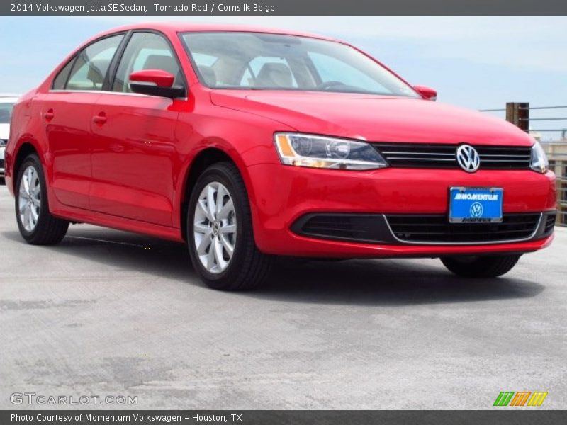 Tornado Red / Cornsilk Beige 2014 Volkswagen Jetta SE Sedan