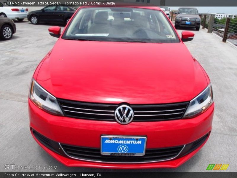 Tornado Red / Cornsilk Beige 2014 Volkswagen Jetta SE Sedan