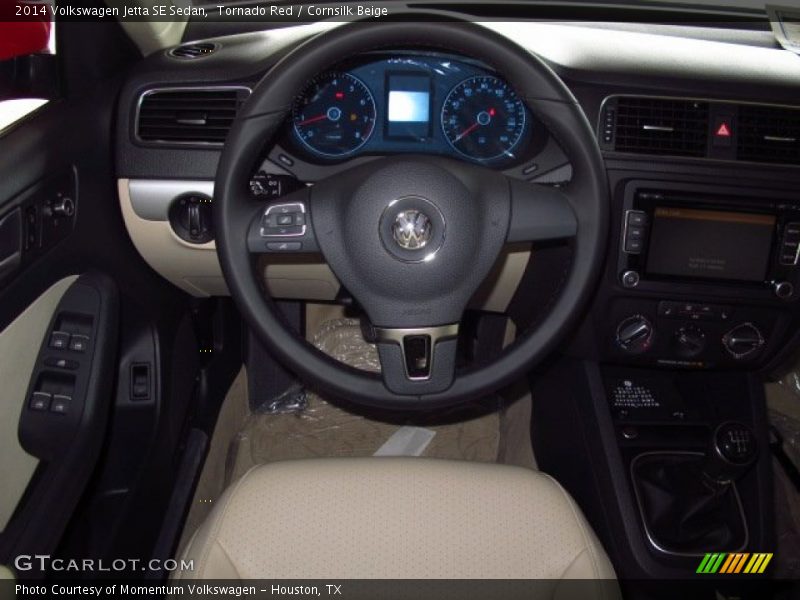 Tornado Red / Cornsilk Beige 2014 Volkswagen Jetta SE Sedan