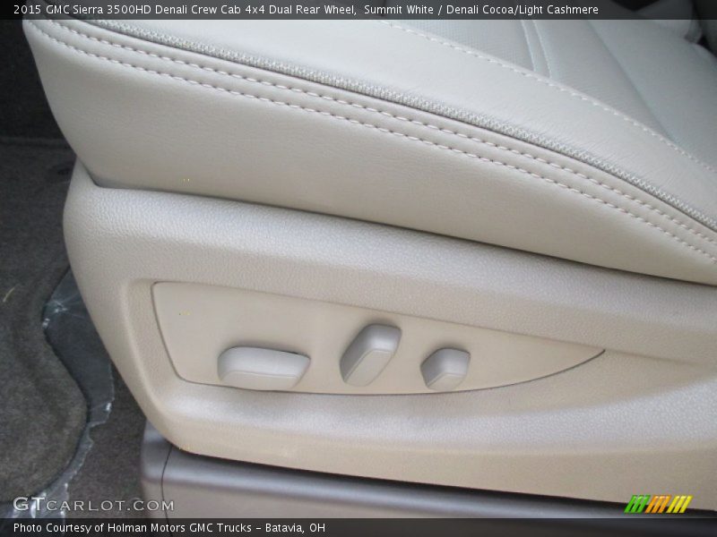 Summit White / Denali Cocoa/Light Cashmere 2015 GMC Sierra 3500HD Denali Crew Cab 4x4 Dual Rear Wheel