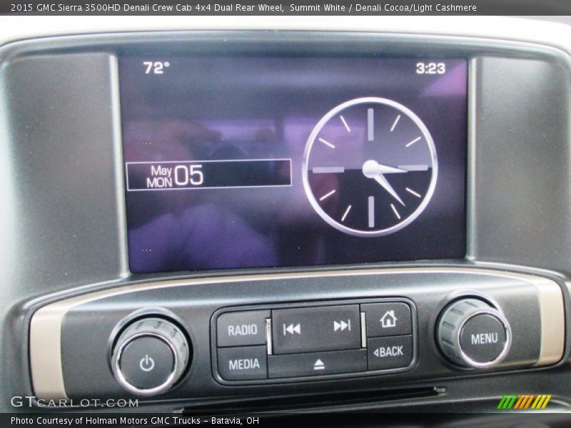 Summit White / Denali Cocoa/Light Cashmere 2015 GMC Sierra 3500HD Denali Crew Cab 4x4 Dual Rear Wheel