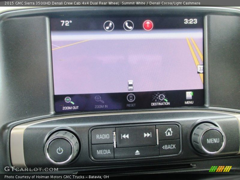 Summit White / Denali Cocoa/Light Cashmere 2015 GMC Sierra 3500HD Denali Crew Cab 4x4 Dual Rear Wheel