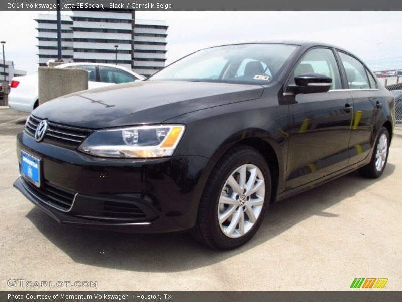 Black / Cornsilk Beige 2014 Volkswagen Jetta SE Sedan
