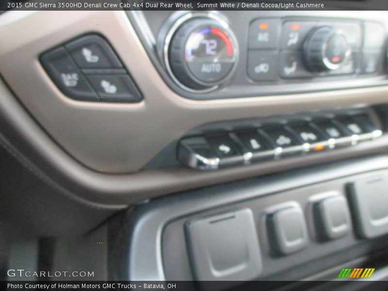 Summit White / Denali Cocoa/Light Cashmere 2015 GMC Sierra 3500HD Denali Crew Cab 4x4 Dual Rear Wheel