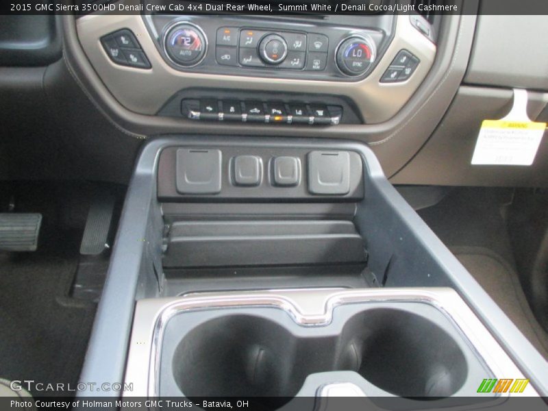 Summit White / Denali Cocoa/Light Cashmere 2015 GMC Sierra 3500HD Denali Crew Cab 4x4 Dual Rear Wheel