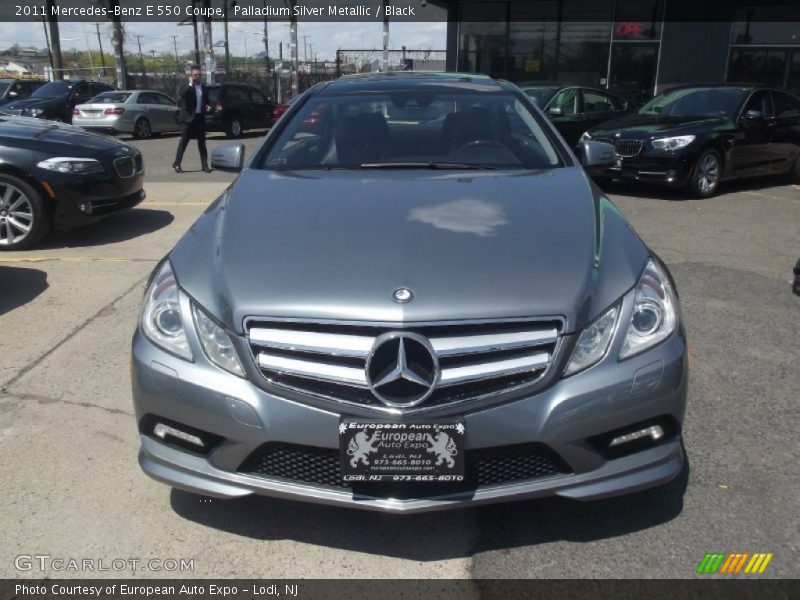 Palladium Silver Metallic / Black 2011 Mercedes-Benz E 550 Coupe