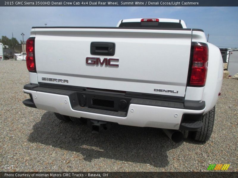 Summit White / Denali Cocoa/Light Cashmere 2015 GMC Sierra 3500HD Denali Crew Cab 4x4 Dual Rear Wheel