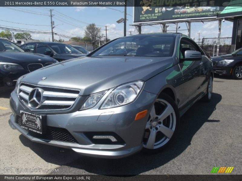 Palladium Silver Metallic / Black 2011 Mercedes-Benz E 550 Coupe
