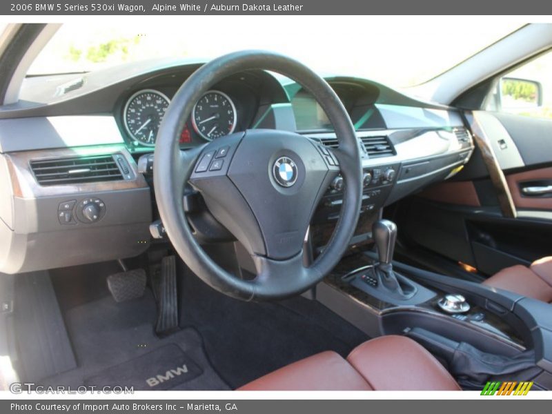 Alpine White / Auburn Dakota Leather 2006 BMW 5 Series 530xi Wagon