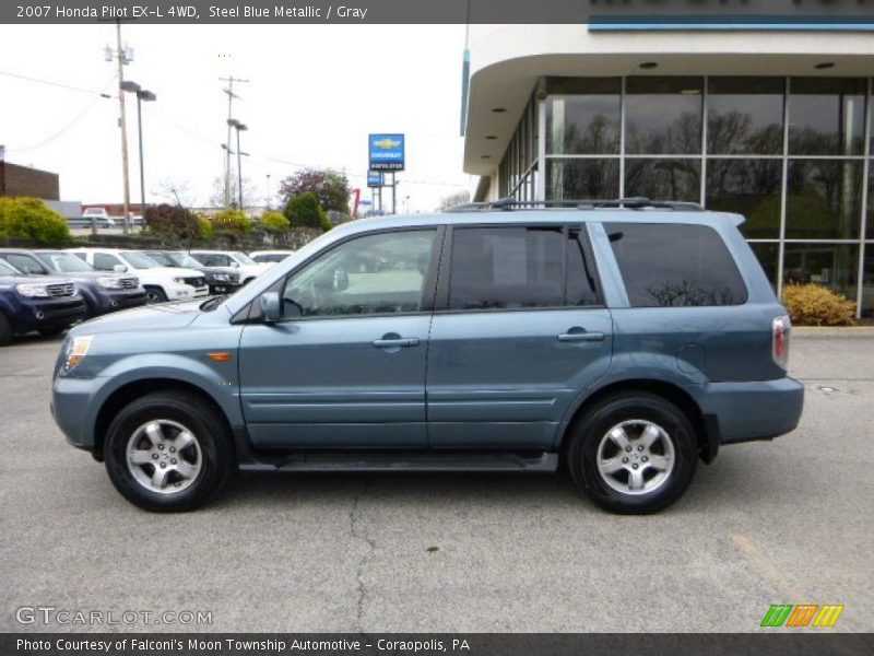 Steel Blue Metallic / Gray 2007 Honda Pilot EX-L 4WD