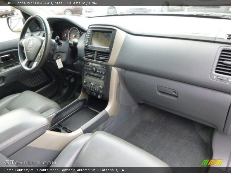Steel Blue Metallic / Gray 2007 Honda Pilot EX-L 4WD
