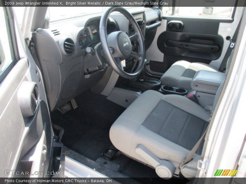 Bright Silver Metallic / Dark Slate Gray/Medium Slate Gray 2009 Jeep Wrangler Unlimited X