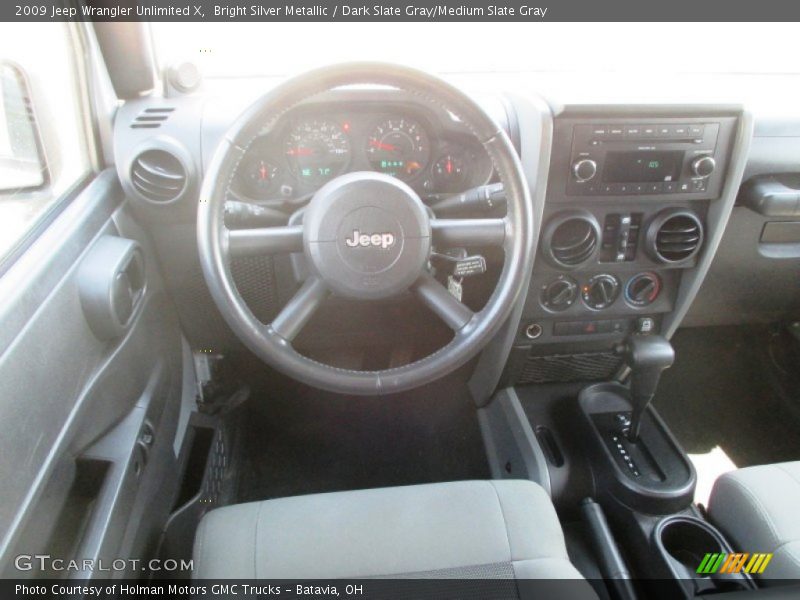 Bright Silver Metallic / Dark Slate Gray/Medium Slate Gray 2009 Jeep Wrangler Unlimited X