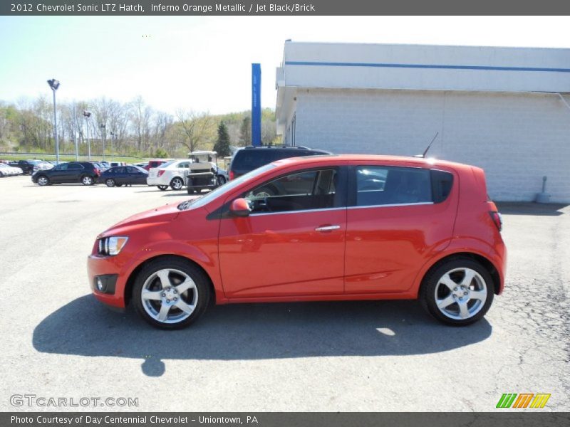 Inferno Orange Metallic / Jet Black/Brick 2012 Chevrolet Sonic LTZ Hatch