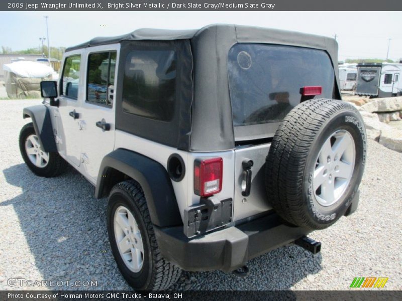 Bright Silver Metallic / Dark Slate Gray/Medium Slate Gray 2009 Jeep Wrangler Unlimited X