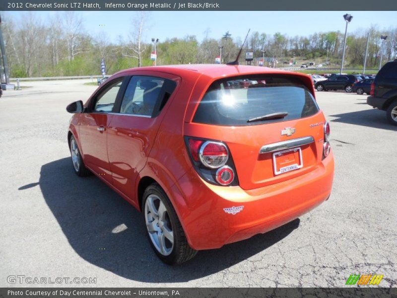 Inferno Orange Metallic / Jet Black/Brick 2012 Chevrolet Sonic LTZ Hatch
