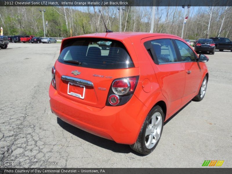 Inferno Orange Metallic / Jet Black/Brick 2012 Chevrolet Sonic LTZ Hatch