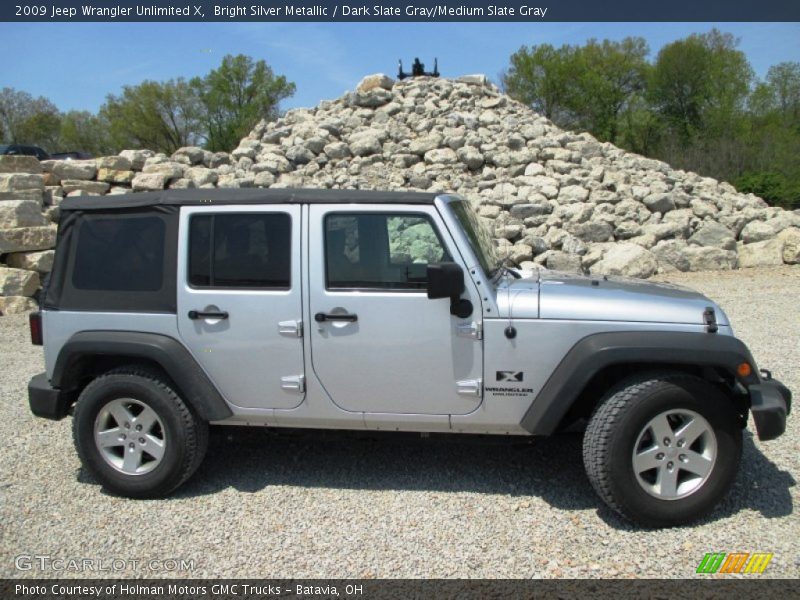 Bright Silver Metallic / Dark Slate Gray/Medium Slate Gray 2009 Jeep Wrangler Unlimited X
