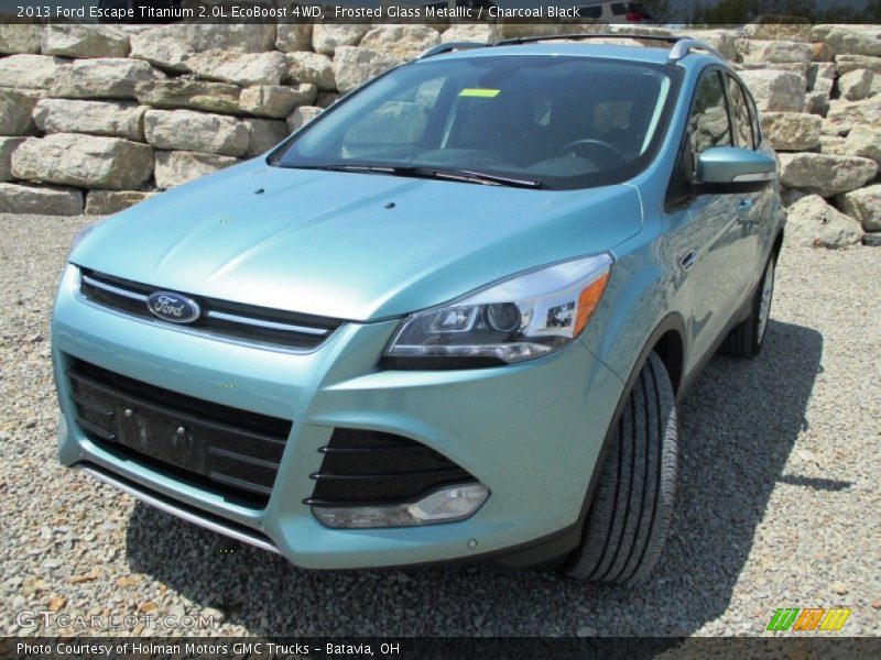 Frosted Glass Metallic / Charcoal Black 2013 Ford Escape Titanium 2.0L EcoBoost 4WD
