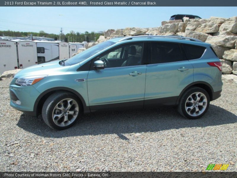 Frosted Glass Metallic / Charcoal Black 2013 Ford Escape Titanium 2.0L EcoBoost 4WD