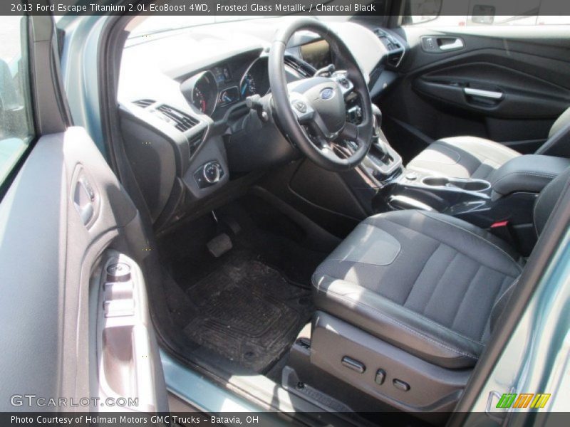Frosted Glass Metallic / Charcoal Black 2013 Ford Escape Titanium 2.0L EcoBoost 4WD