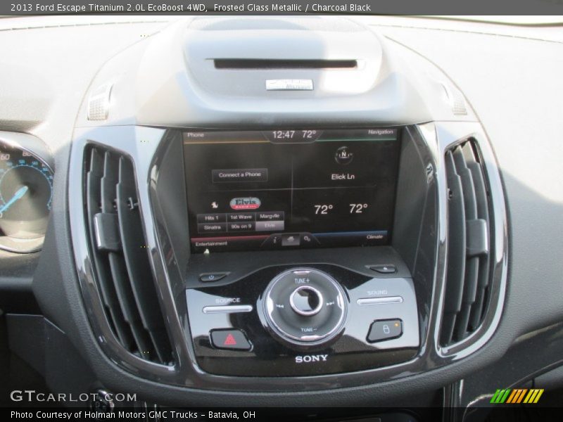 Frosted Glass Metallic / Charcoal Black 2013 Ford Escape Titanium 2.0L EcoBoost 4WD