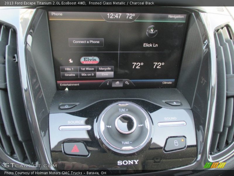 Frosted Glass Metallic / Charcoal Black 2013 Ford Escape Titanium 2.0L EcoBoost 4WD