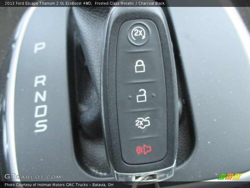 Frosted Glass Metallic / Charcoal Black 2013 Ford Escape Titanium 2.0L EcoBoost 4WD