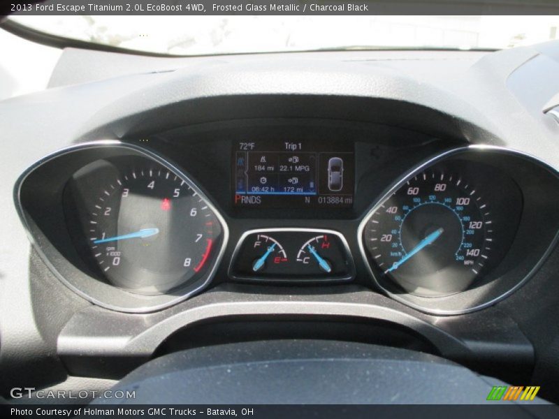 Frosted Glass Metallic / Charcoal Black 2013 Ford Escape Titanium 2.0L EcoBoost 4WD