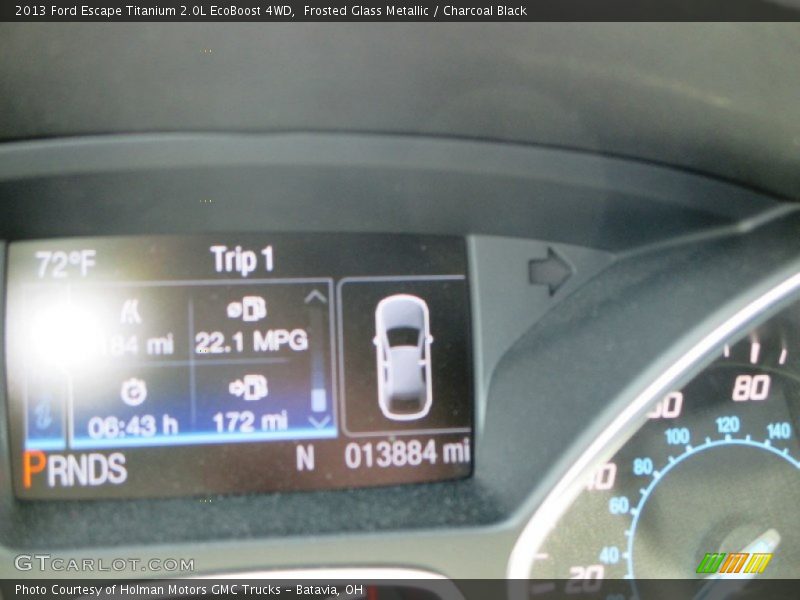 Frosted Glass Metallic / Charcoal Black 2013 Ford Escape Titanium 2.0L EcoBoost 4WD