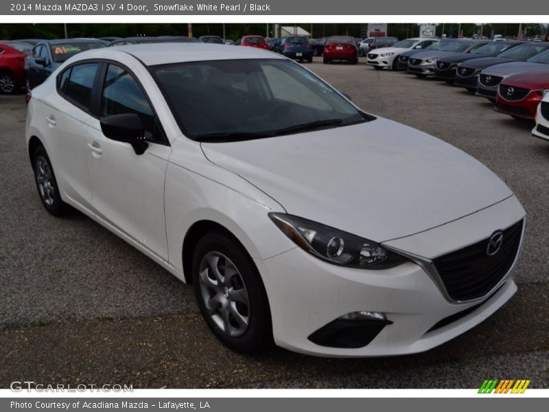 Snowflake White Pearl / Black 2014 Mazda MAZDA3 i SV 4 Door