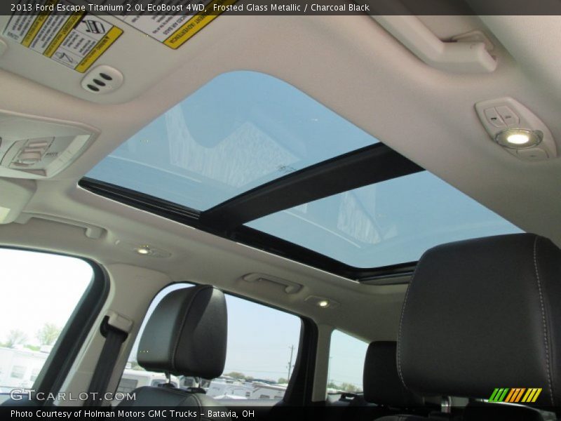 Frosted Glass Metallic / Charcoal Black 2013 Ford Escape Titanium 2.0L EcoBoost 4WD