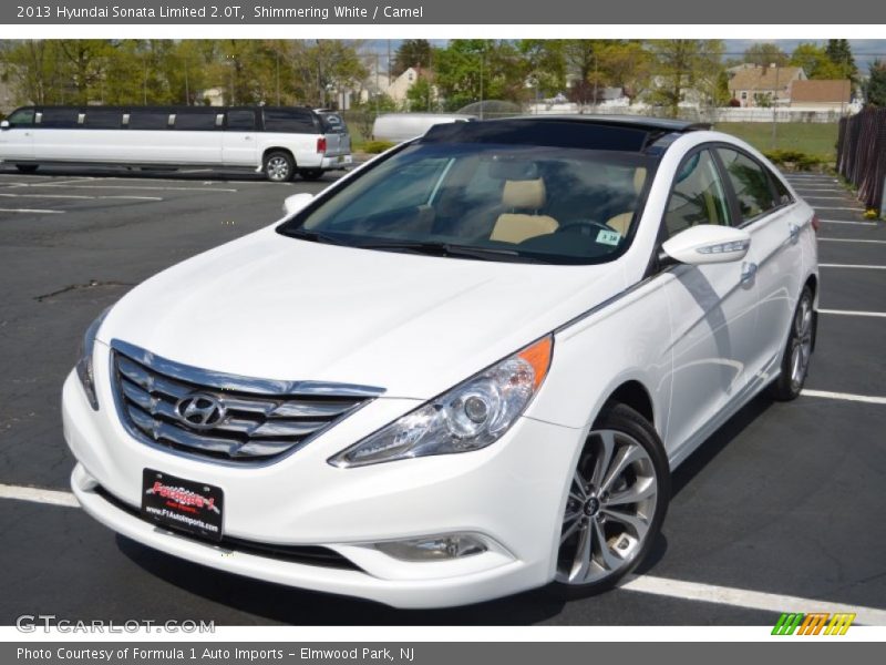 Shimmering White / Camel 2013 Hyundai Sonata Limited 2.0T
