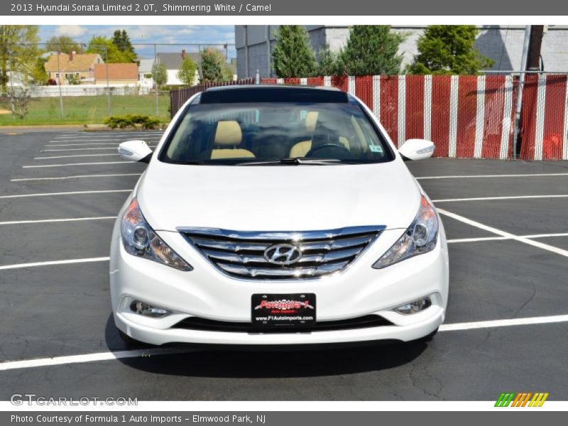 Shimmering White / Camel 2013 Hyundai Sonata Limited 2.0T