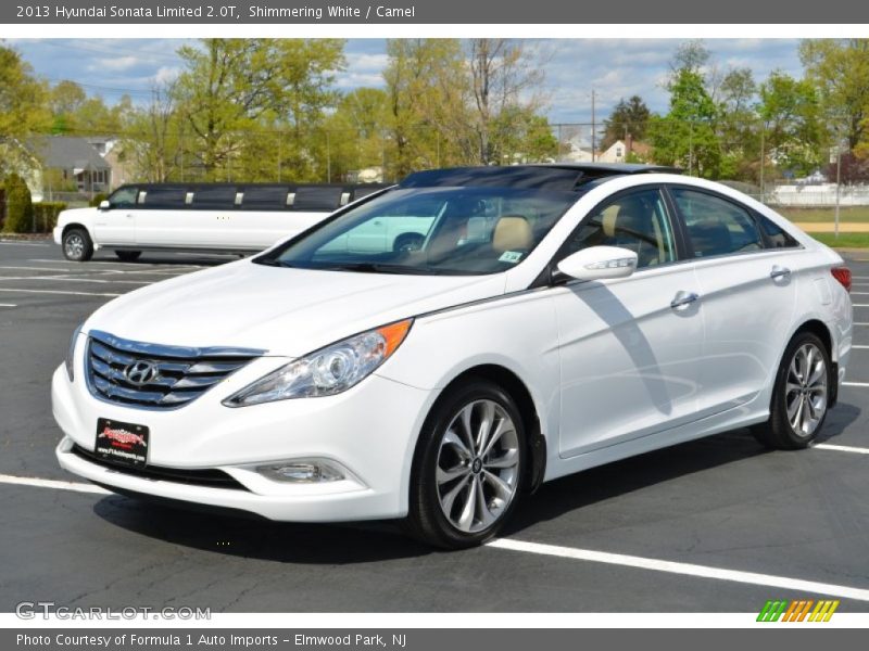 Shimmering White / Camel 2013 Hyundai Sonata Limited 2.0T