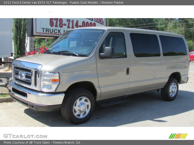 Pueblo Gold Metallic / Medium Pebble 2013 Ford E Series Van E350 XLT Passenger
