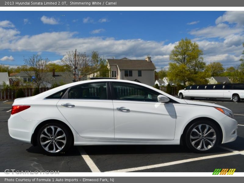 Shimmering White / Camel 2013 Hyundai Sonata Limited 2.0T