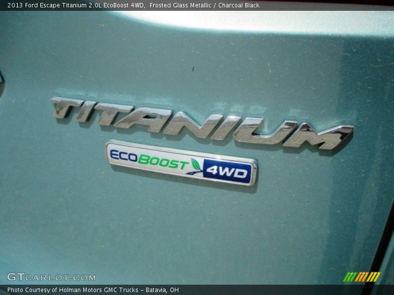 Frosted Glass Metallic / Charcoal Black 2013 Ford Escape Titanium 2.0L EcoBoost 4WD