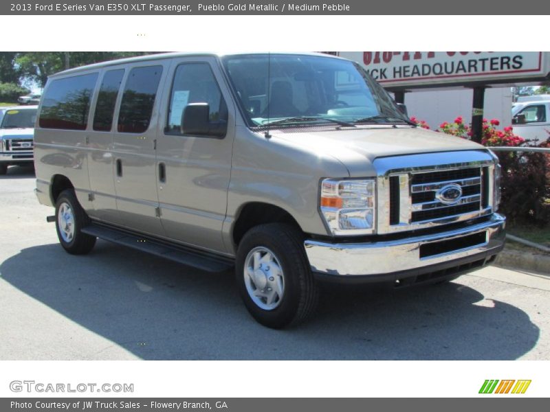 Pueblo Gold Metallic / Medium Pebble 2013 Ford E Series Van E350 XLT Passenger