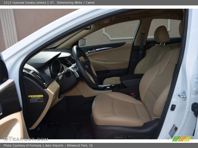 Shimmering White / Camel 2013 Hyundai Sonata Limited 2.0T