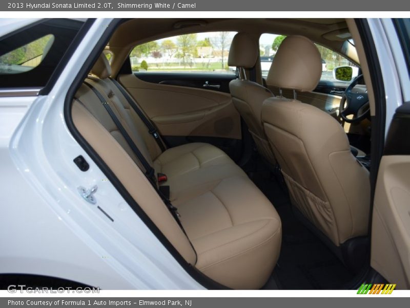 Shimmering White / Camel 2013 Hyundai Sonata Limited 2.0T