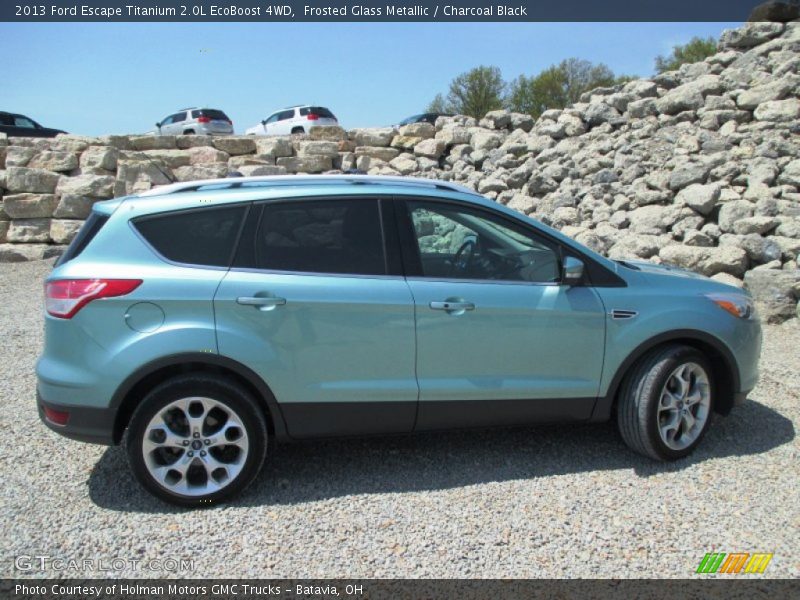 Frosted Glass Metallic / Charcoal Black 2013 Ford Escape Titanium 2.0L EcoBoost 4WD