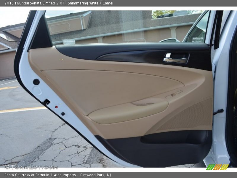 Shimmering White / Camel 2013 Hyundai Sonata Limited 2.0T