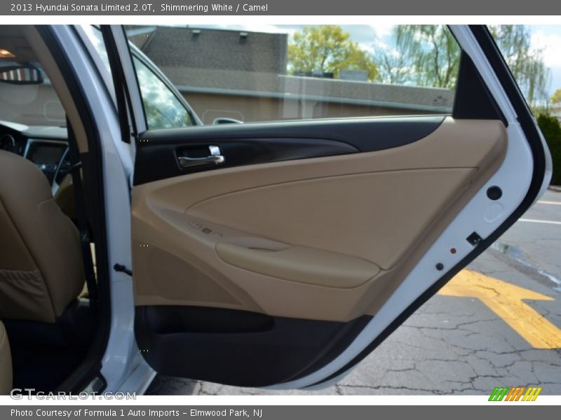 Shimmering White / Camel 2013 Hyundai Sonata Limited 2.0T